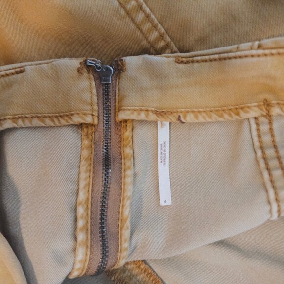 Free People Denim Mini Skirt - Khaki "Modern Femme" - Picture 4 of 4